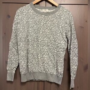 LOFT | Gray Leopard Print Sweater